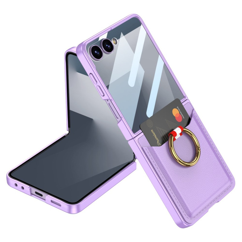 Samsung Galaxy Z Flip 7 Custodia con anello e portacarte