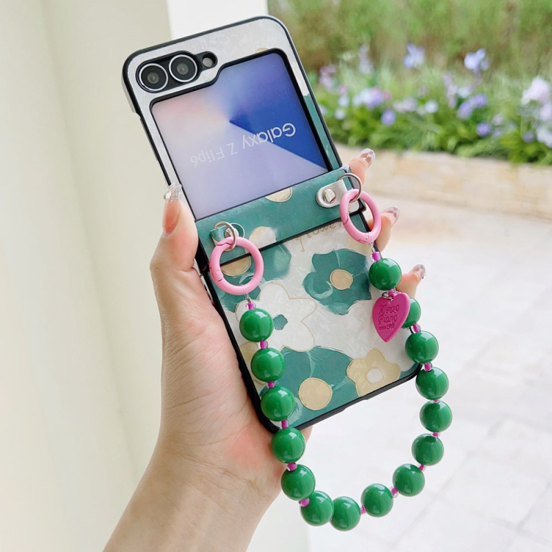 Custodia Samsung Galaxy Z Flip 7 FE / Z Flip 6 Pearl Strap