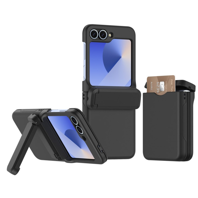 Samsung Galaxy Z Flip 7 FE / Z Flip 6 Custodia con supporto e portacarte integrati