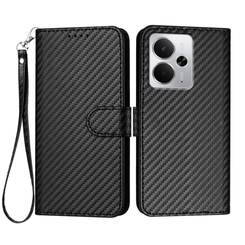 Realme 14 5G / P3 5G Custodia con cordino in fibra di carbonio