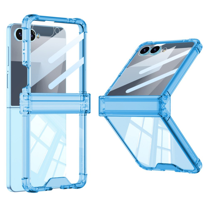 Samsung Galaxy Z Flip 7 Custodia traslucida colorata con protezione airbag