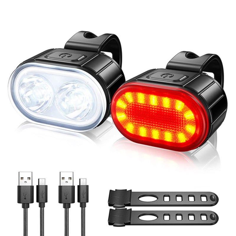 Set di luci ricaricabili per bicicletta