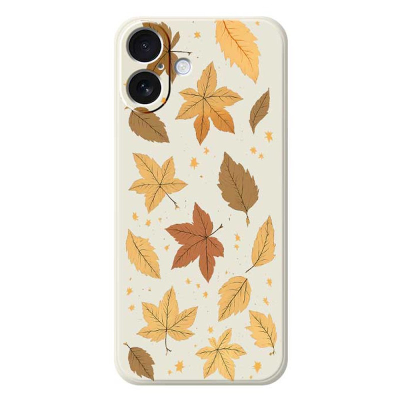 Custodia rigida per iPhone 17 in silicone liquido Foglie d'acero