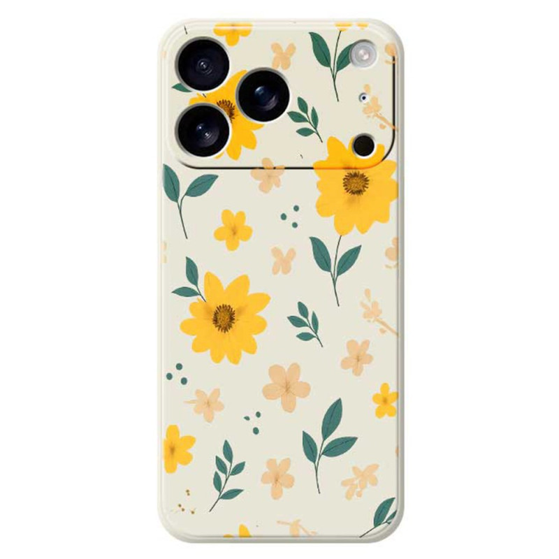 Custodia iPhone 17 Pro Silicone Liquid Daisies