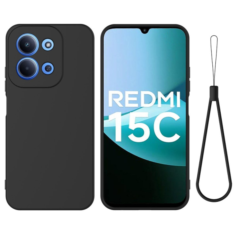 Xiaomi Redmi 15C 4G / 5G Custodia in silicone liquido con cordino