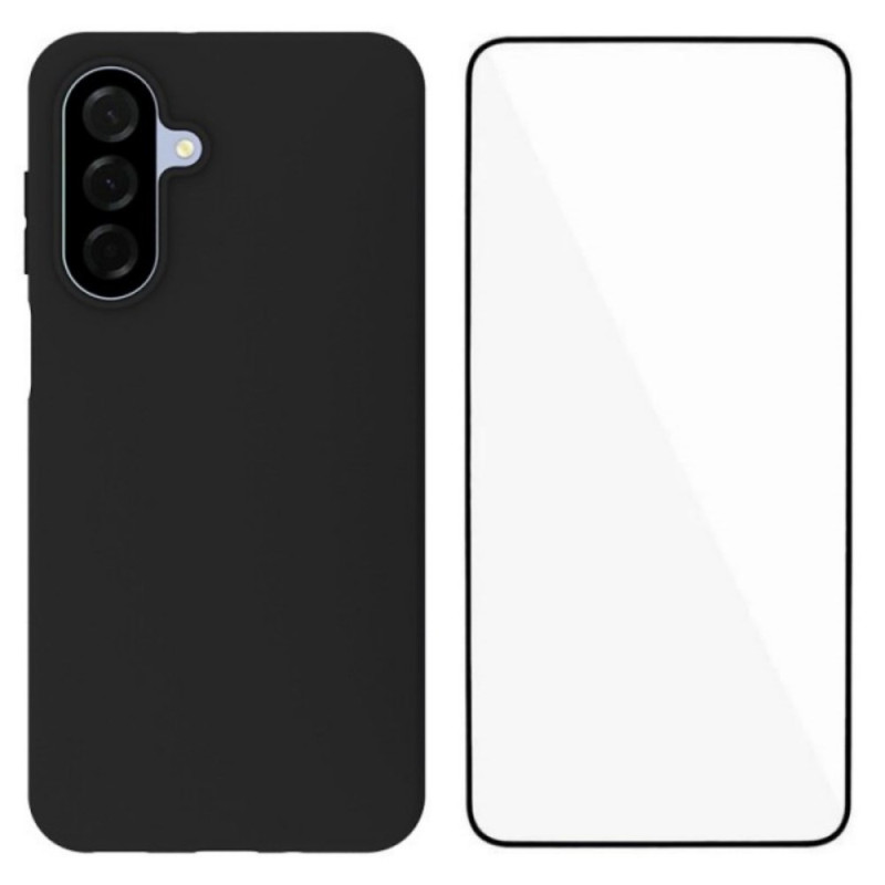 Samsung Galaxy A17 5G Custodia in silicone con protezione schermo
 in vetro temperato