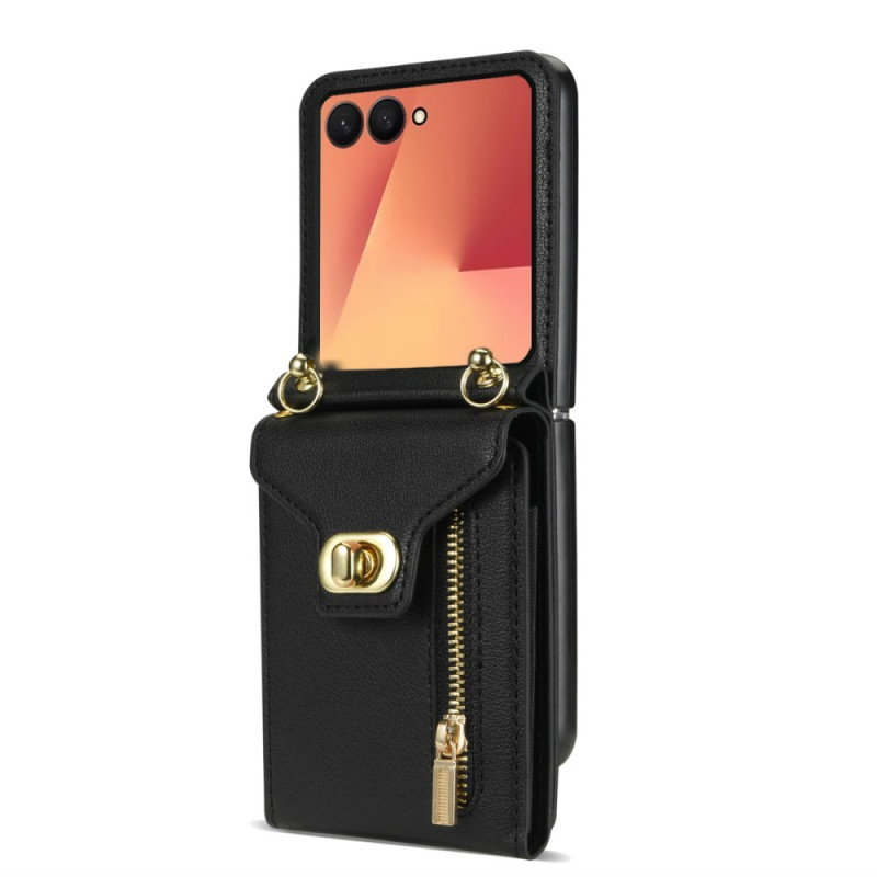Custodia Samsung Galaxy Z Flip 7 con cerniera e tracolla