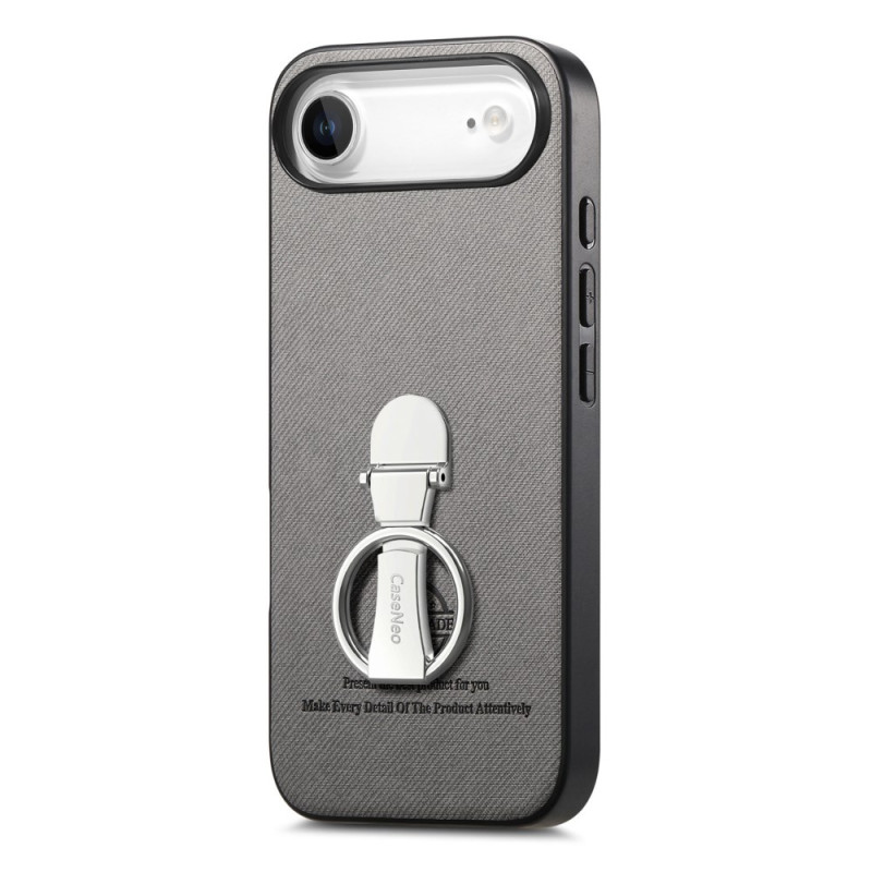 Custodia per iPhone 17 Air con supporto pieghevole e texture twill