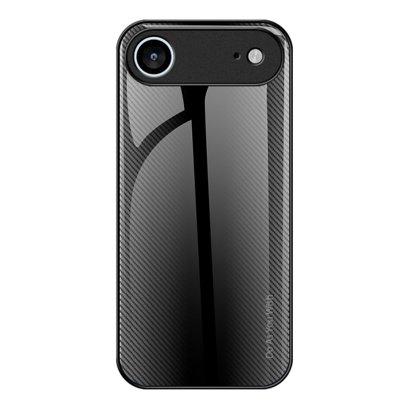 Custodia iPhone 17 Air vetro temperato fibra di carbonio