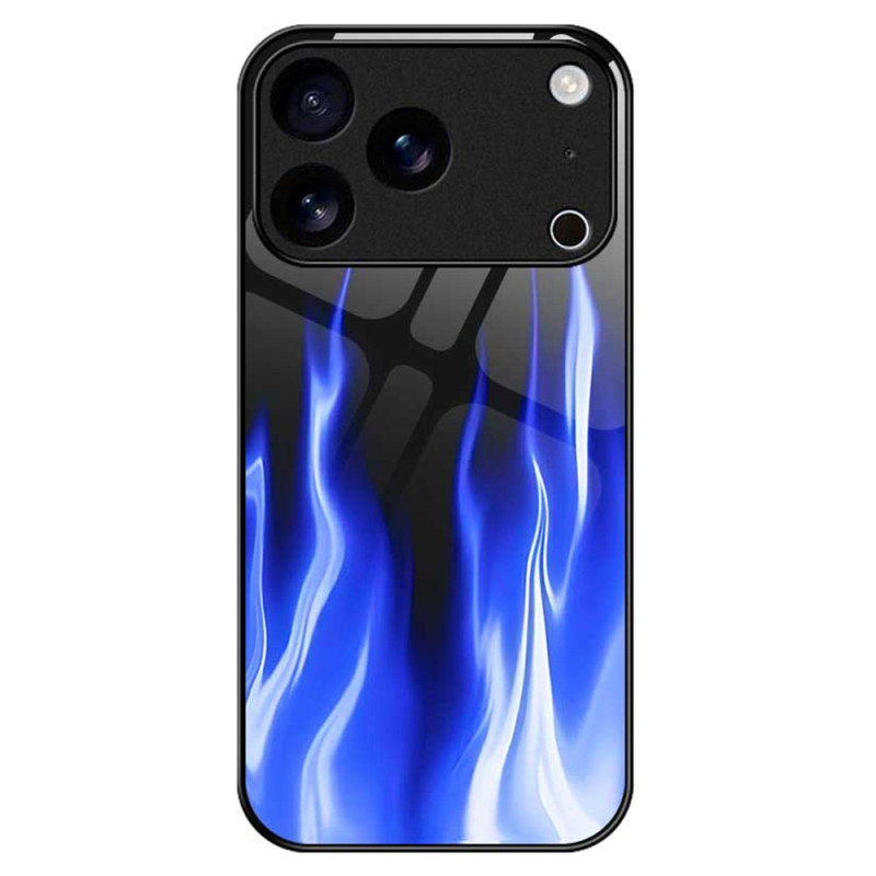 Custodia iPhone 17 Pro Max Vetro temperato Fiamme blu