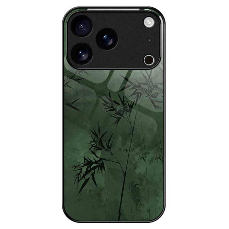 Custodia iPhone 17 Pro Max Vetro temperato Inchiostro floreale