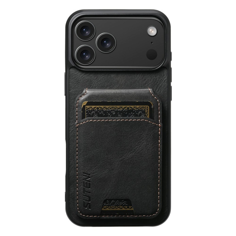 Custodia iPhone 17 Pro Max Portacarte Texture cerata SUTENI