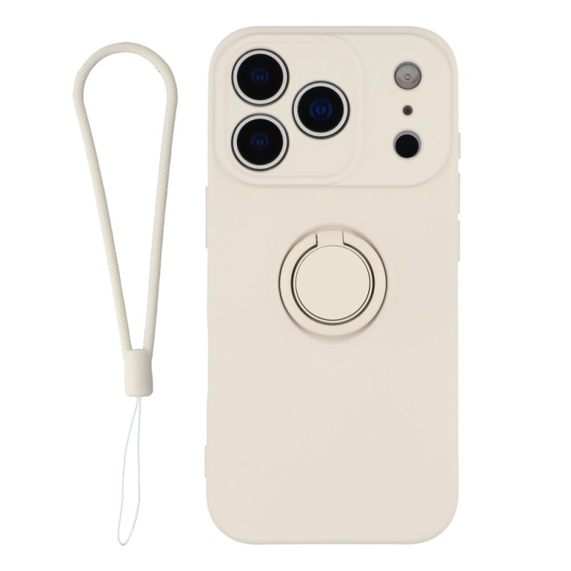 Custodia in silicone per iPhone 17 Pro Max con anello di supporto e cinturino