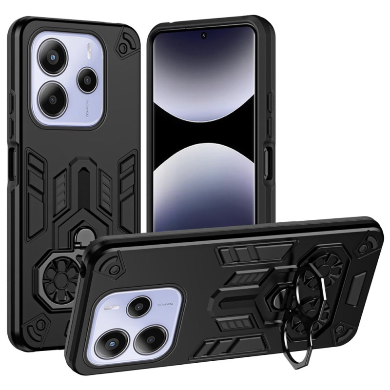 Xiaomi Redmi Note 14 5G Custodia Effetto Metallo Anello di Supporto