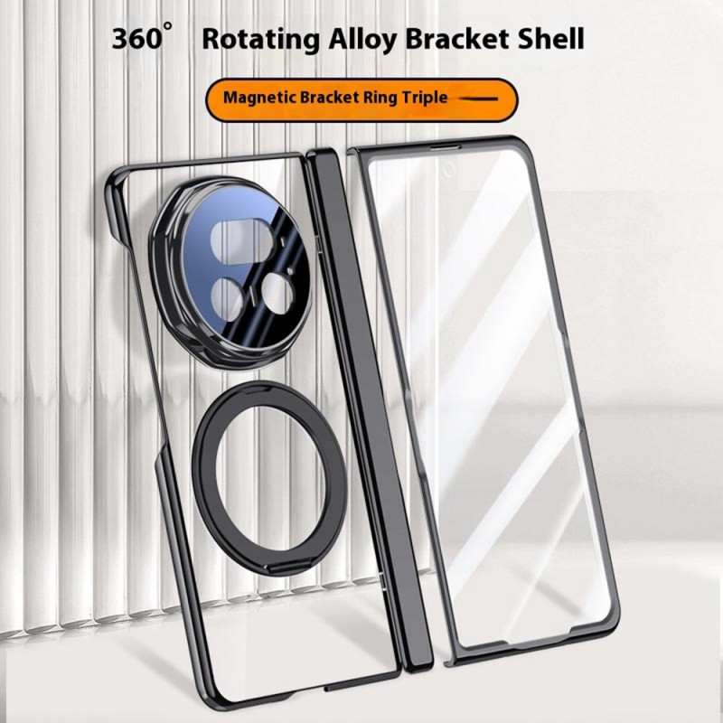 Custodia In Pelle Con Supporto Magnetico E Vetro 9H Per Honor Magic V5 – Protezione 360° E Design Elegante