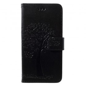 Custodia Huawei Y7 2019 Albero e gufi con cinturino