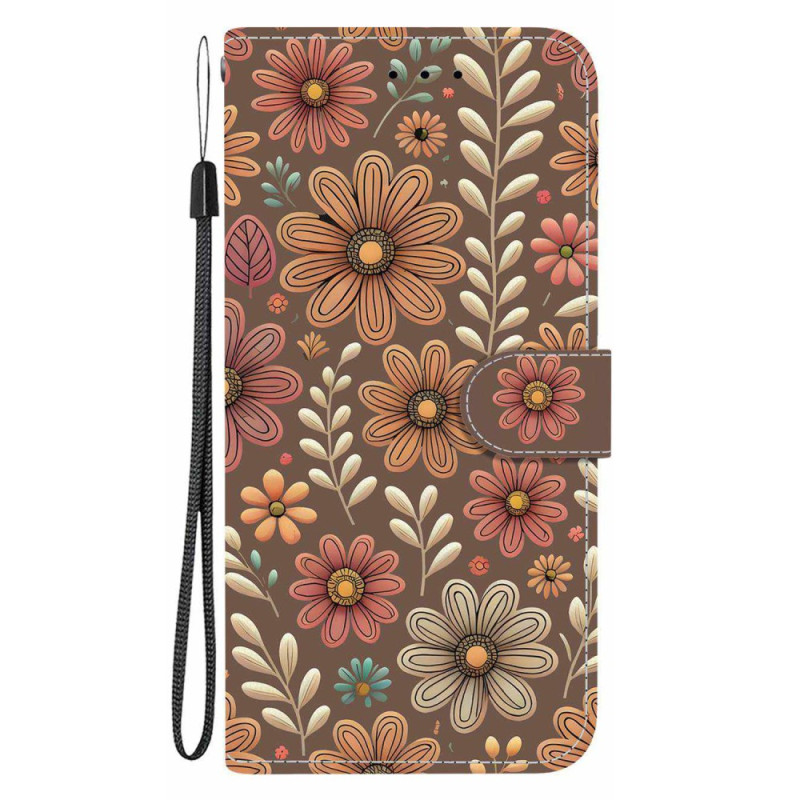 Custodia Xiaomi Redmi 15C 4G / 5G / Poco C85 Brown Flowers