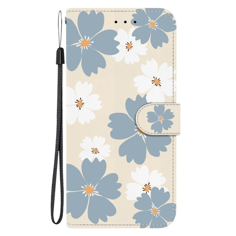 Custodia Xiaomi Redmi 15C 4G / 5G / Poco C85 Grigio e Bianco Fiori