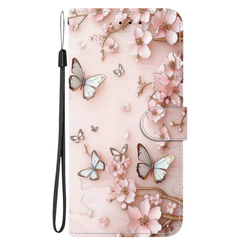 Custodia Xiaomi Redmi 15C 4G / 5G / Poco C85 Fiori Oro-Rosa
