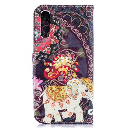 Samsung Galaxy A50 Custodia Mandala Etnica Elefanti