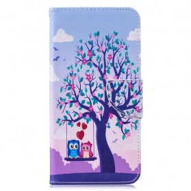 Copertina Huawei Y7 2019 Gufi sull'altalena