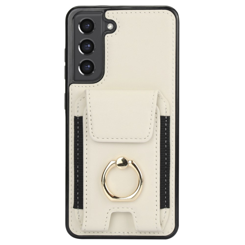 Samsung Galaxy S22 5G Custodia portacarte con soffio e anello