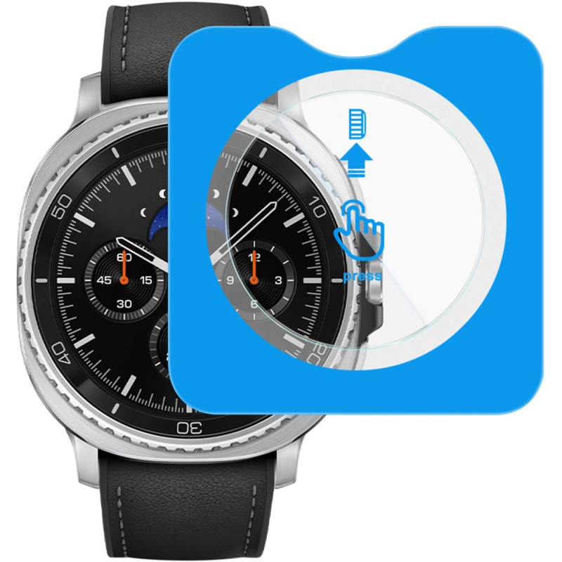 Protection en Verre Trempé pour Écran Samsung Galaxy Watch8 Classic 46mm Outil d'Installation