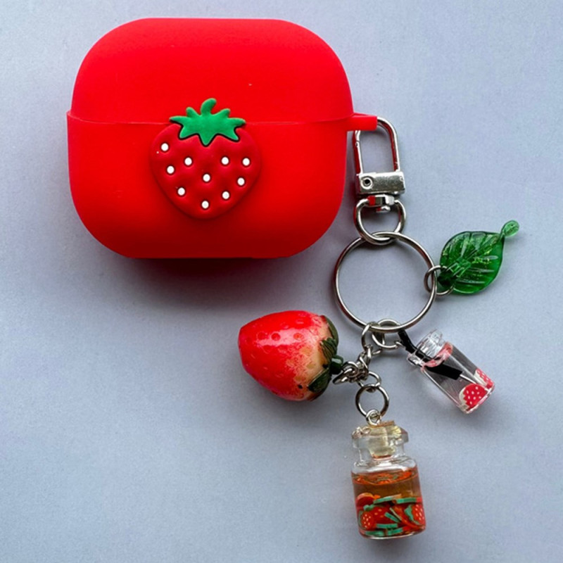Samsung Galaxy Buds3 Pro / Buds3 Strawberry Custodia con ciondolo