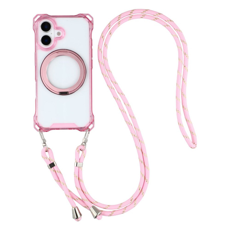 iPhone 16 Custodia con cordino Supporto rotante magnetico