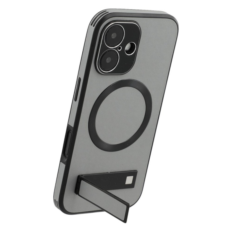 Custodia in pelle stile iPhone 16 MagSafe con supporto