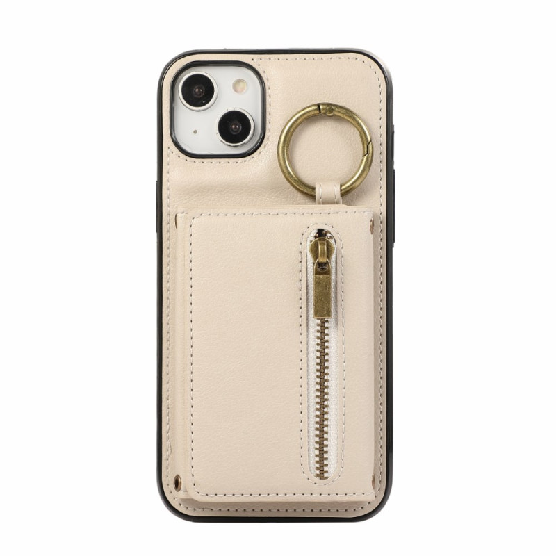 Custodia iPhone 15 Portafoglio con zip e cinturino