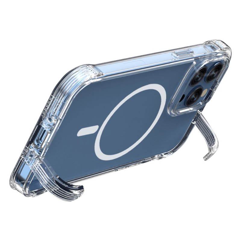 Custodia trasparente MagSafe per iPhone 15 Plus con supporto integrato