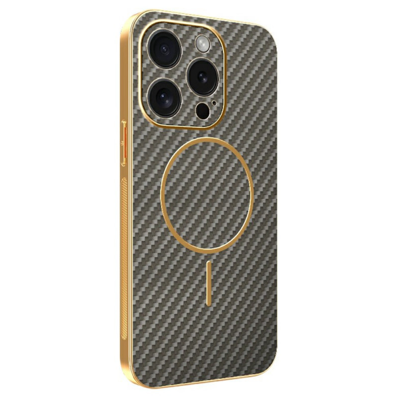 Custodia per iPhone 15 Pro con texture in fibra di carbonio