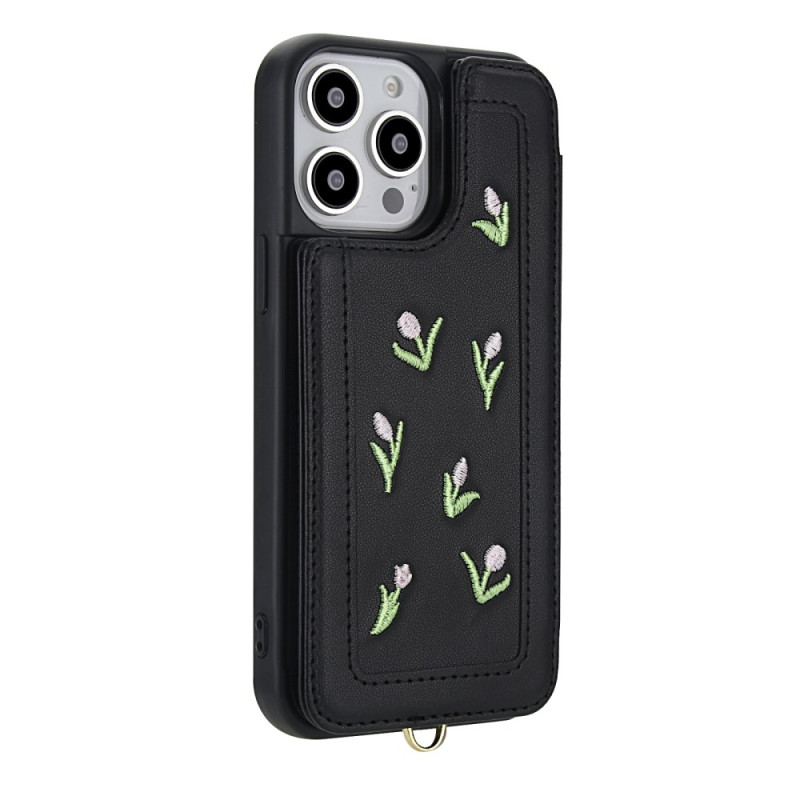 Custodia iPhone 15 Pro Floral Card Case