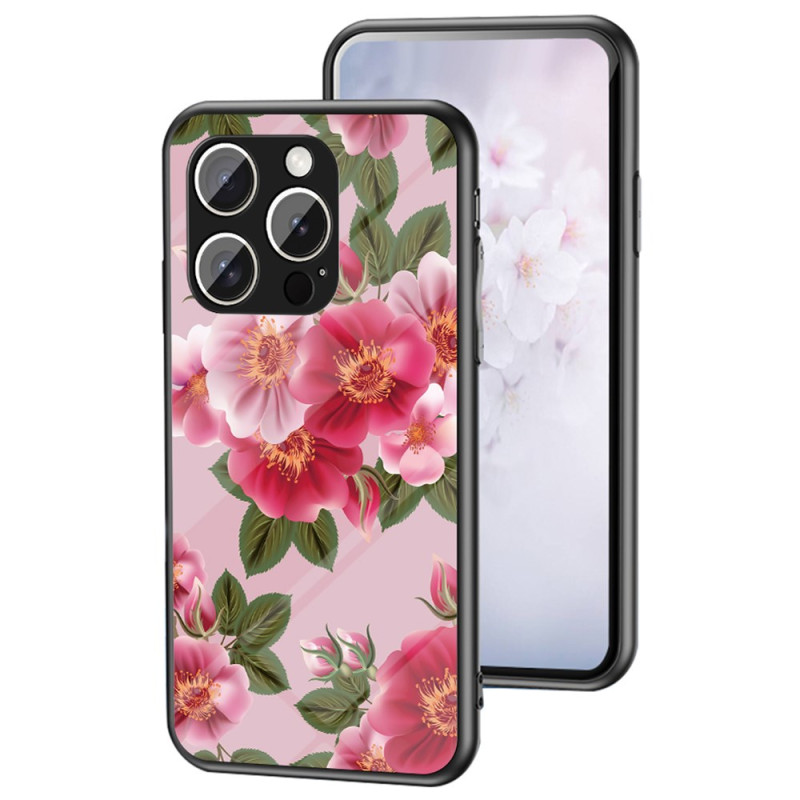 Custodia iPhone 15 Pro Max Vetro temperato floreale