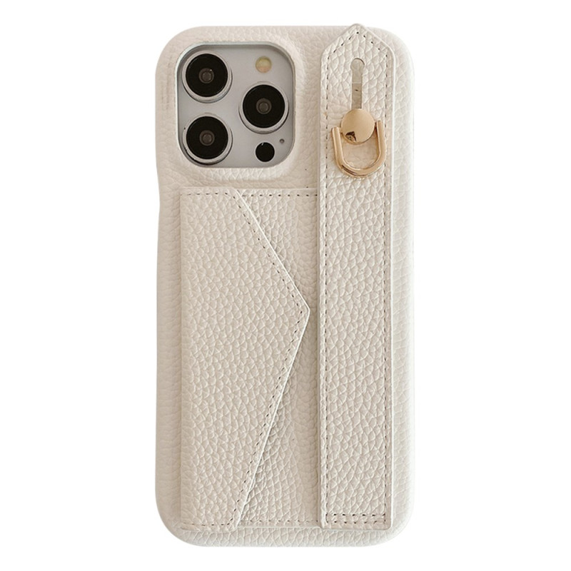 Custodia iPhone 15 Pro Max 5 Supporto per schede e cinturino