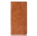 OnePlus 6T Flip Cover effetto pelle vintage