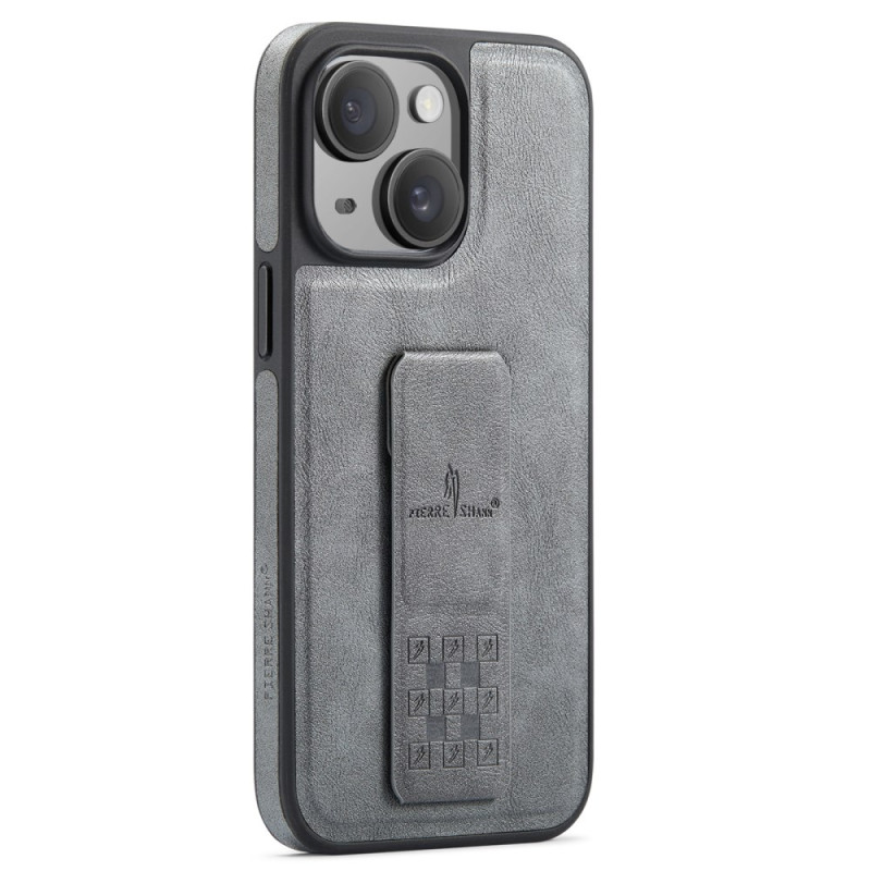 Custodia per iPhone 14 con supporto e effetto pelle