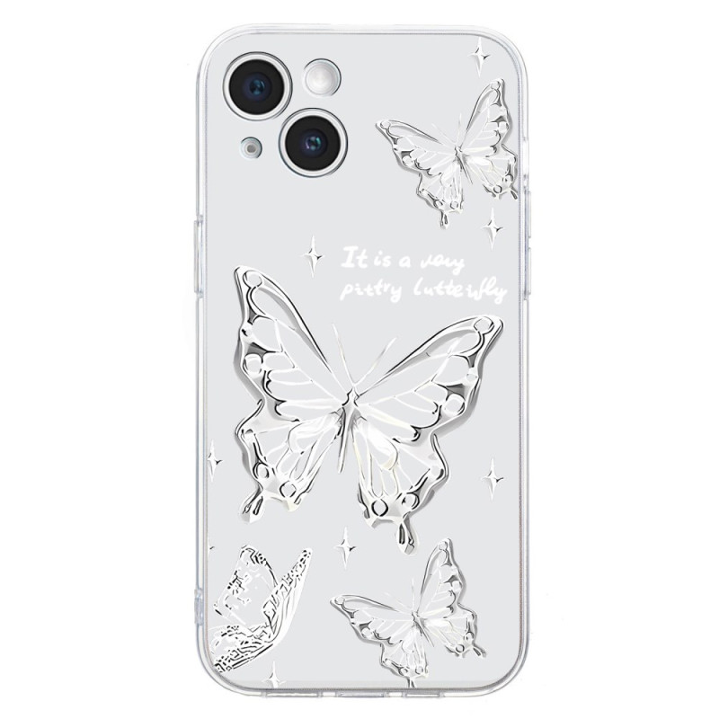 Custodia iPhone 14 Farfalle d'argento