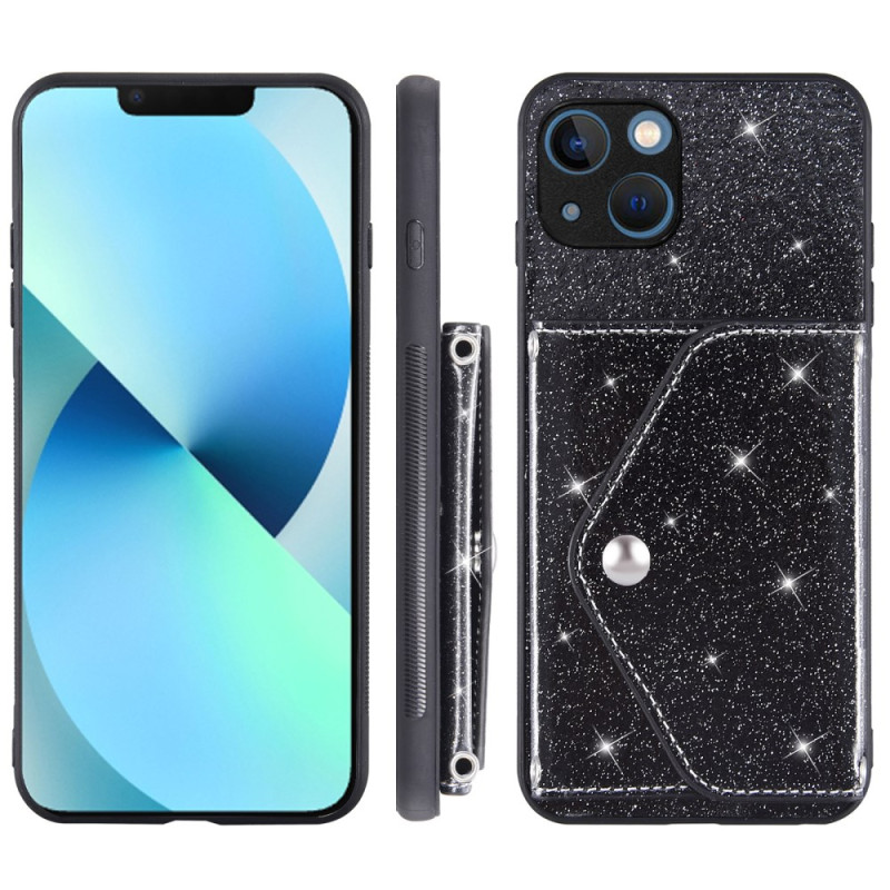 Custodia iPhone 14 Glitter Design Card Case