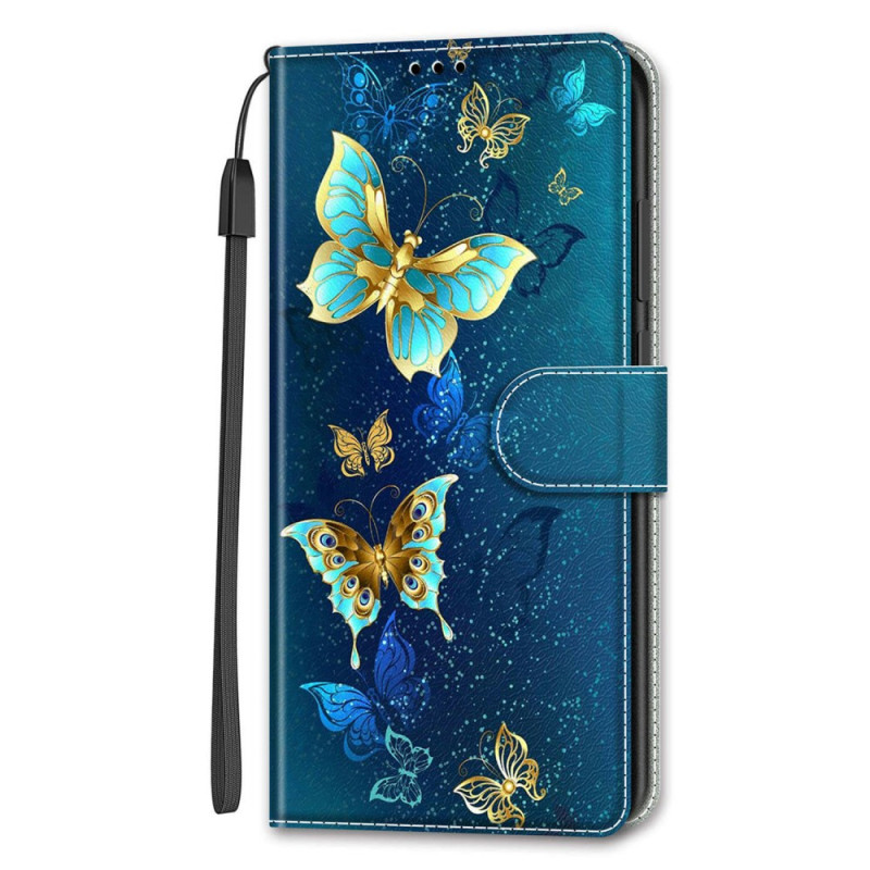 Custodia iPhone 14 Due farfalle dorate