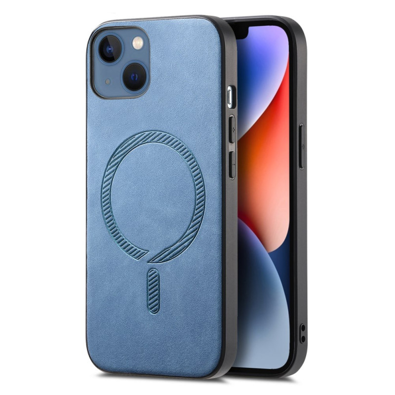 Custodia per iPhone 14 Plus con effetto pelle MagSafe