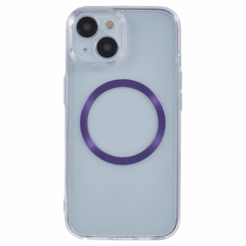 Custodia MagSafe trasparente per iPhone 14 con anello colorato