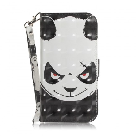 Sony Xperia 10 Custodia con cinturino con panda arrabbiato
