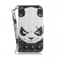 Sony Xperia 10 Custodia con cinturino con panda arrabbiato