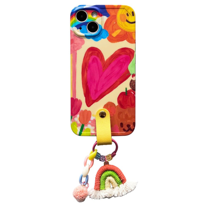 Custodia a cuore per iPhone 13 con tracolla