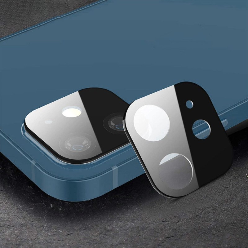 Lente protettiva in vetro temperato per iPhone 12 (versione nera)