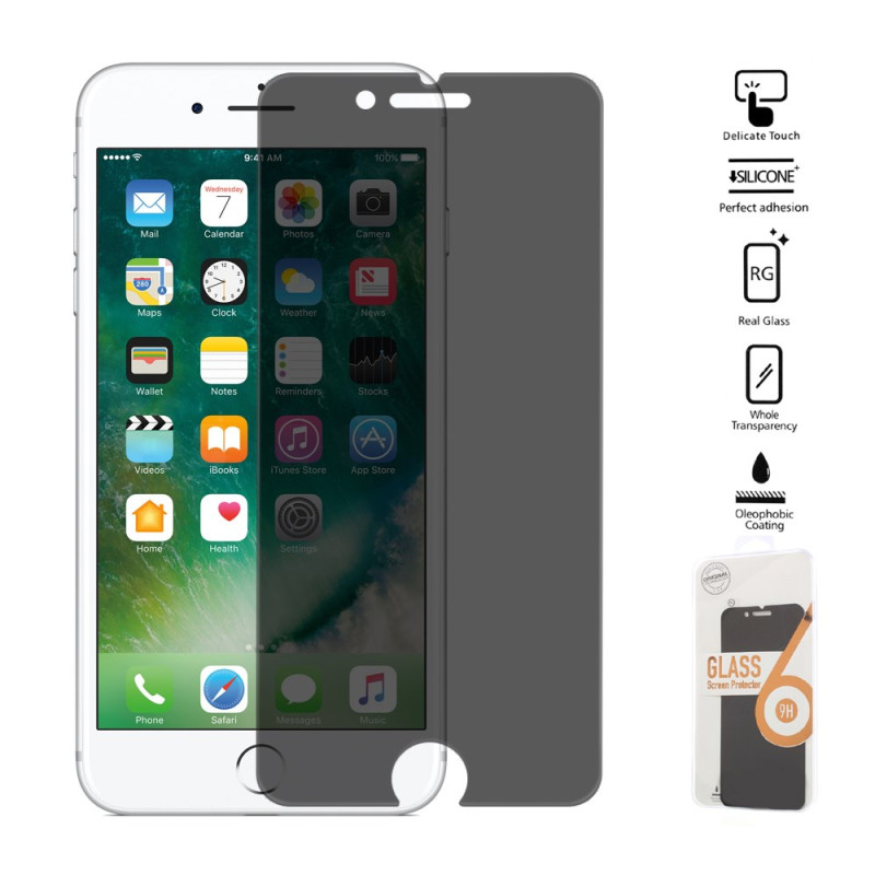 Protezione in vetro temperato Anti-Spam per lo schermo di iPhone 8 Plus /7 Plus