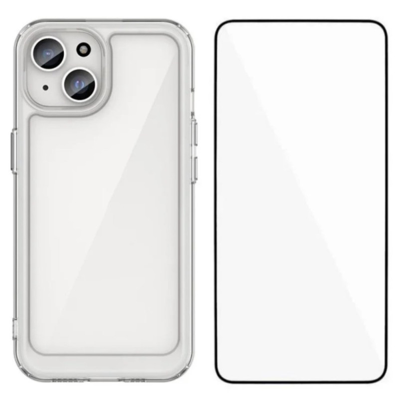 Custodia trasparente per iPhone 12 con protezione schermo
