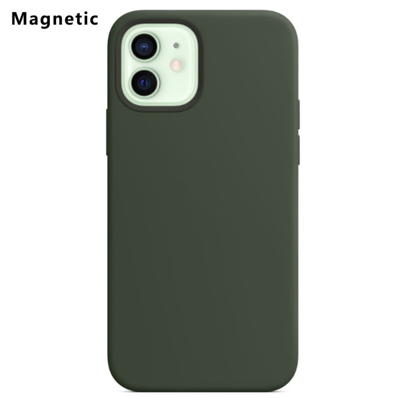 Custodia iPhone 12 / 12 Pro MagSafe in silicone e MIcrofibra